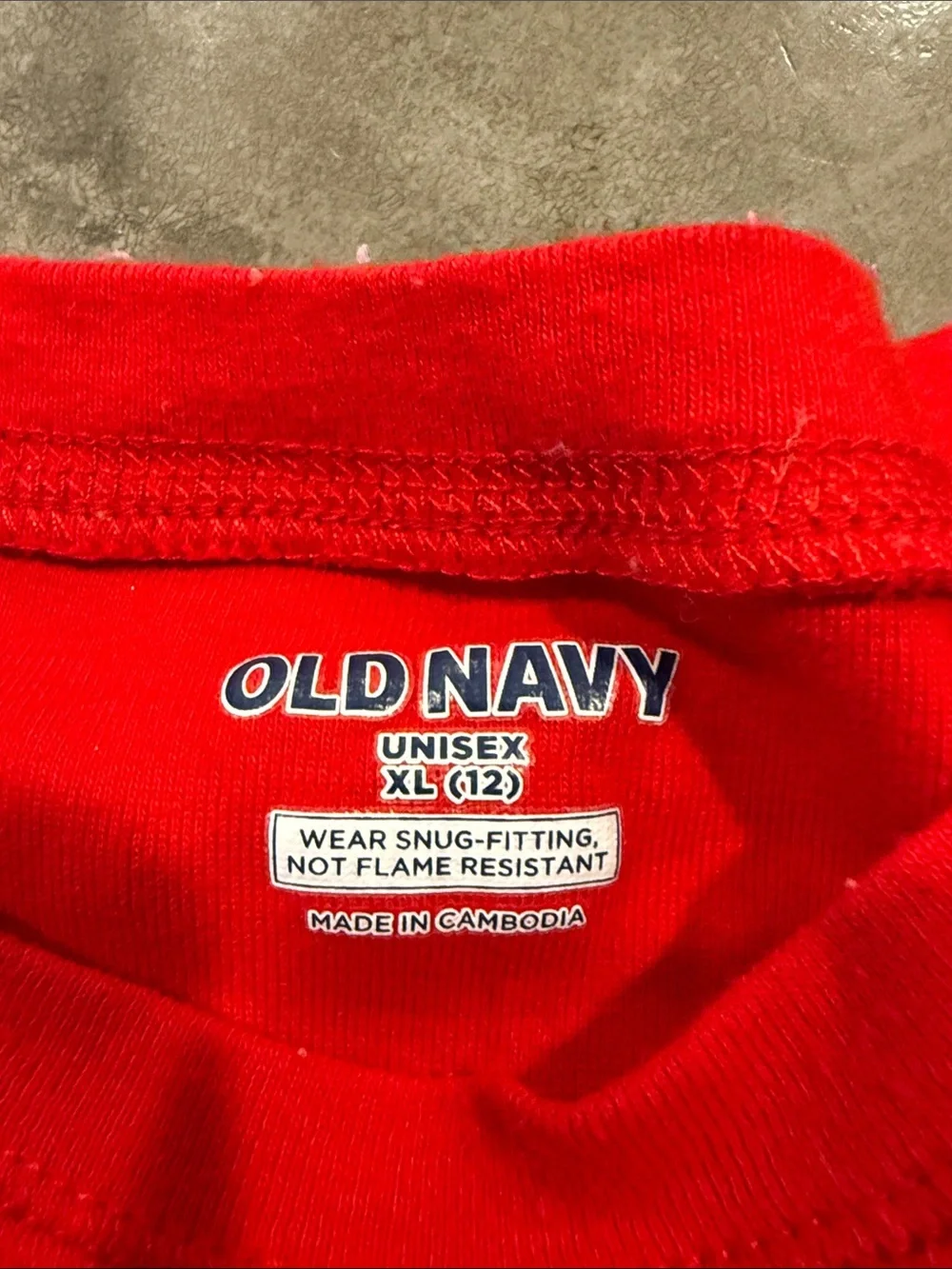 Old Navy Red & Pink Gingerbread 'Oh Snap!' Kids Holiday Pajama Set
